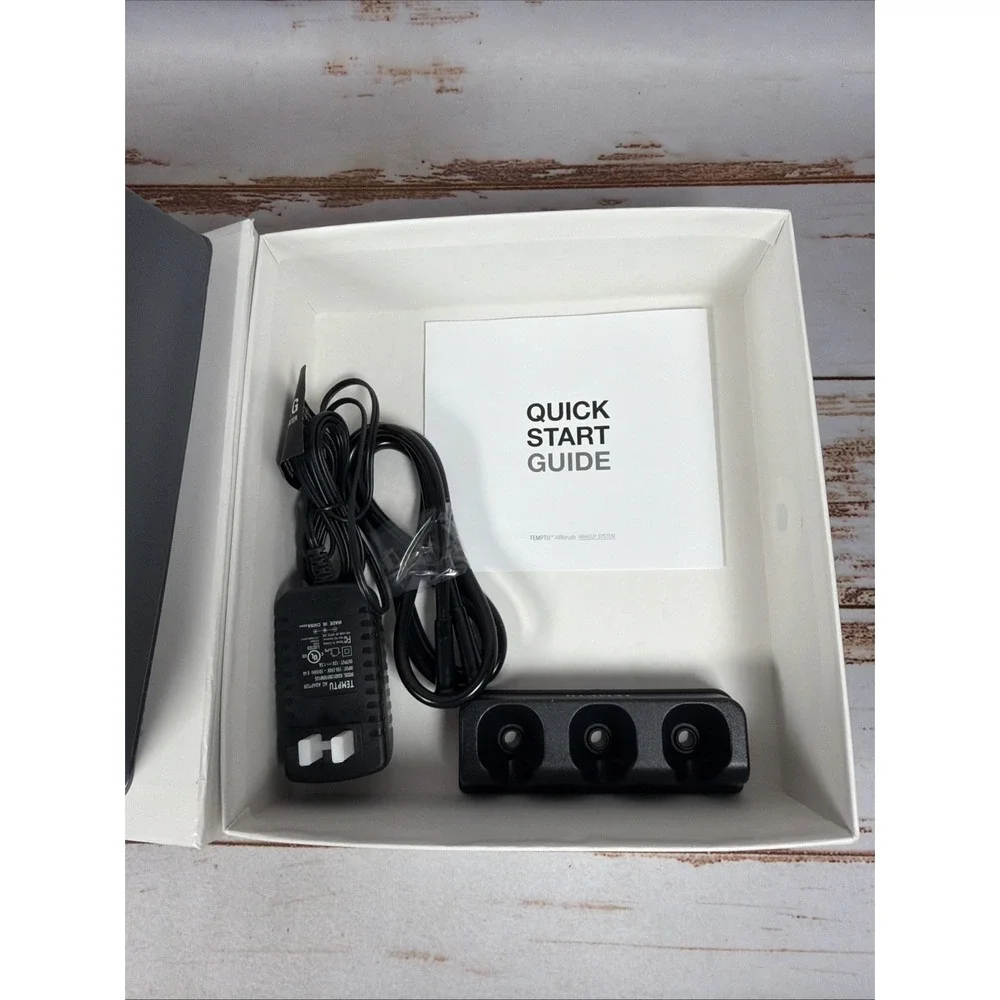 TEMPTU Airbrush Makeup Artist System Black Open Box With AC Adapter & Hose